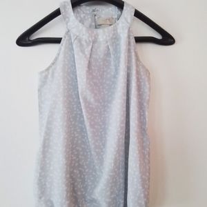 The Loft Blouse in gray and white